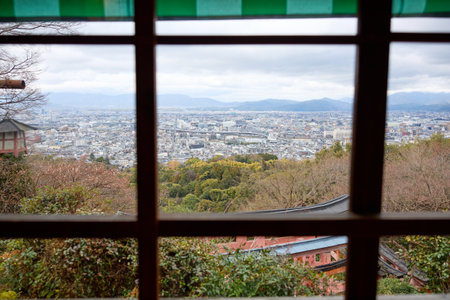 kyoto seen from inari taisyaの写真素材