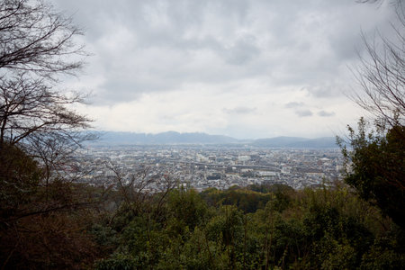kyoto seen from inari taisyaの写真素材