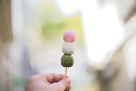 Three-color dumpling in Japanの写真素材