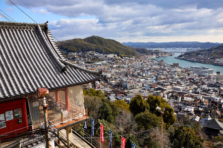Scenery of Onomichi city hiroshimaの写真素材