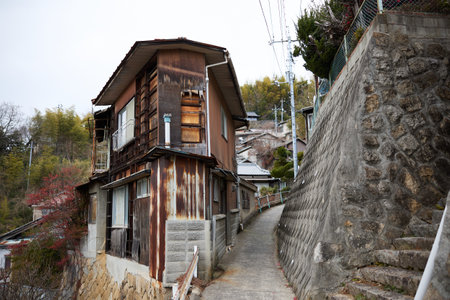 town scape of onomichi cityの写真素材