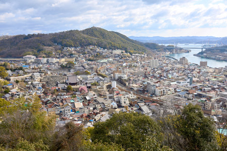 Scenery of Onomichi city hiroshimaの写真素材