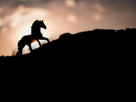 take a picture of a schleich horse figureの写真素材