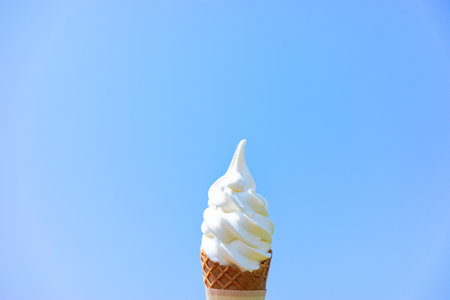 soft serve ice cream and blue sky