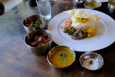Indian curry on the table
