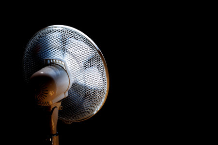 A fan in the darkの写真素材