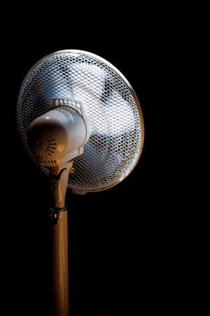 A fan in the darkの写真素材