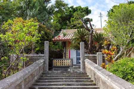 town scape of okinawa Japanの写真素材
