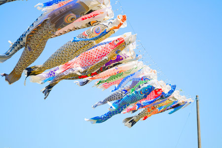 carp streamer in may Japanの写真素材