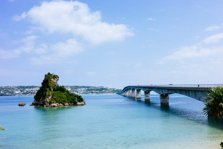 small island in okinawa Japanの写真素材