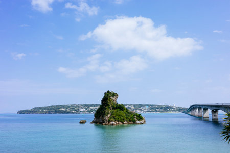 small island in okinawa Japanの写真素材
