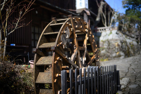 magome post town in gifuの写真素材