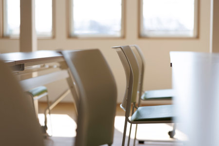 chairs and tables in classroom