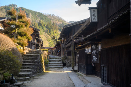tsumago juku in gifu japan