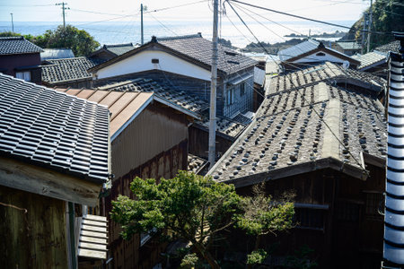 The streets of Shukunegi, Niigataの写真素材