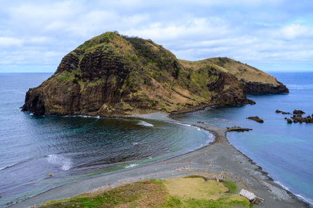 scenery of futatsugame in sado islandの写真素材