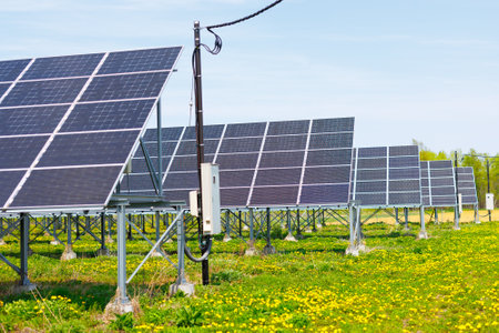 Solar power generation and blue sky