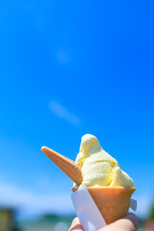 Blue sky and ice cream