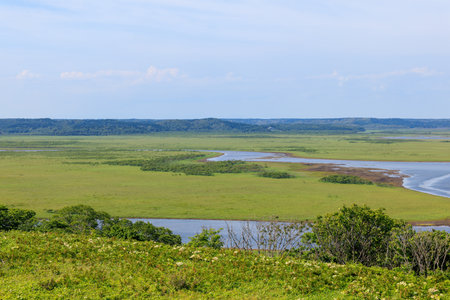 kiritappu wetlands in hamanaka hokkaidoの写真素材