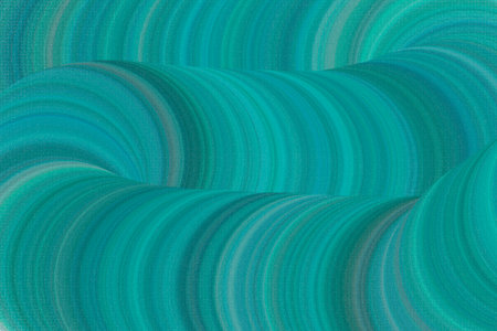 abstract background with green waves and blue stripes in the form of spirals