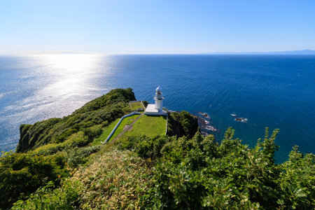 cape chikyu in muroran hokkaidoの写真素材