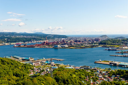 Muroran factories seen from Sokuryozan