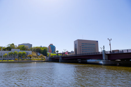 nusamai bridge in kushiro cityの写真素材