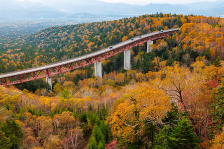 mikuni pass in autumn hokkaido