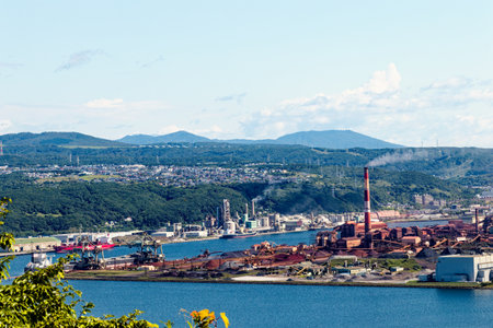 Muroran factories seen from Sokuryozan