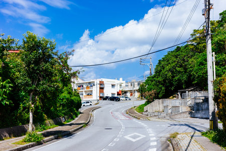 kin town in okinawa Japanの写真素材
