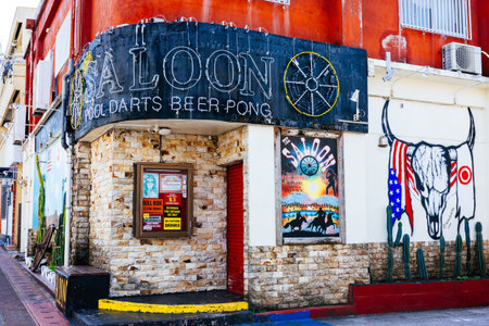 kin town in okinawa Japanの写真素材