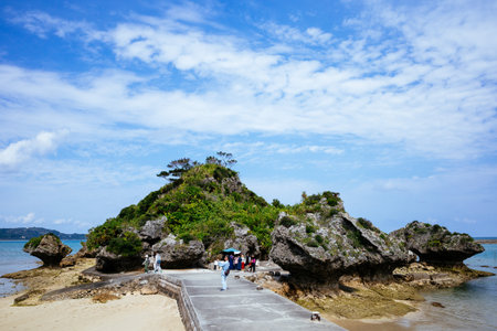Tomb of Amamichu in okinawaの写真素材
