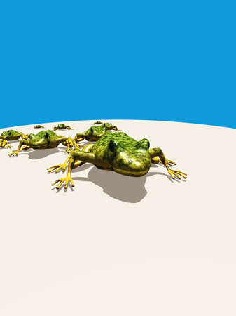 Ecological abstract with frogs