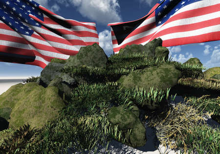 American flagの写真素材