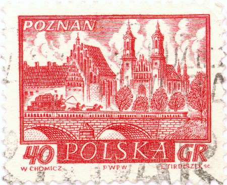 Collection of Polish stampsの写真素材
