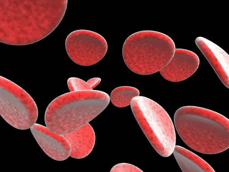 Blood cells macro illustrationの写真素材