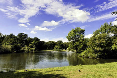 Park in spring timeの写真素材