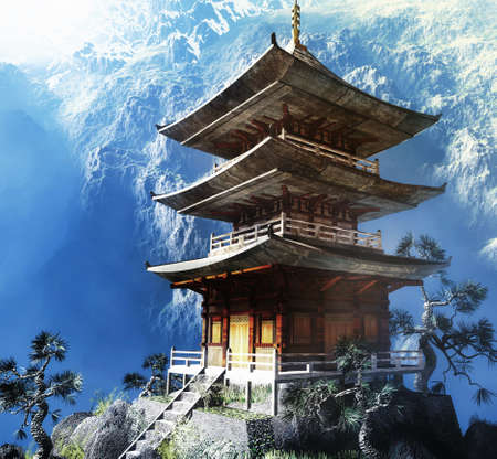 Buddhist Zen Temple  の写真素材
