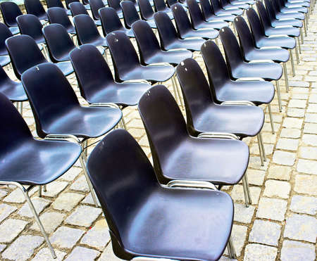 Raw of chairsの写真素材