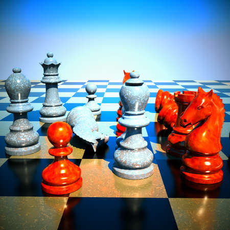 Chess battle -defeatの写真素材