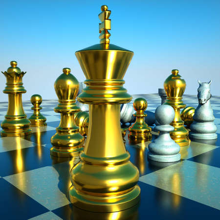Chess battle -defeatの写真素材