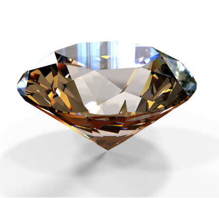 Diamond over a white backgroundの写真素材