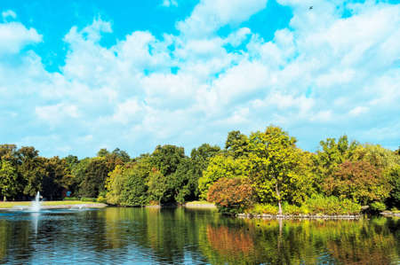 Pond in the park  のeditorial素材