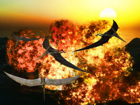 Dinosaur doomsdayの写真素材