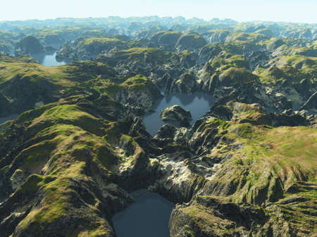 Amazon river bird's eye viewの写真素材