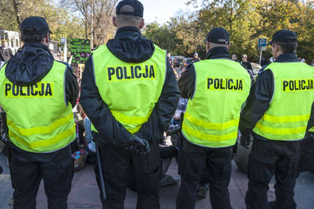 Polish police in action