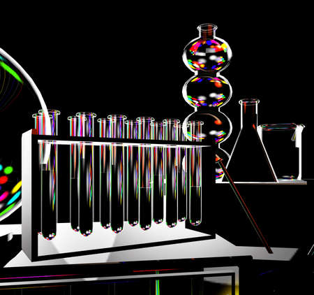 Science background with test tubes の写真素材