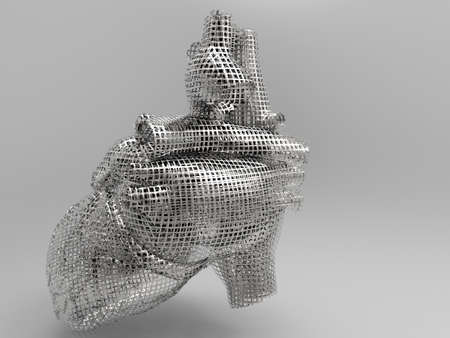 Model of artificial human heartの写真素材