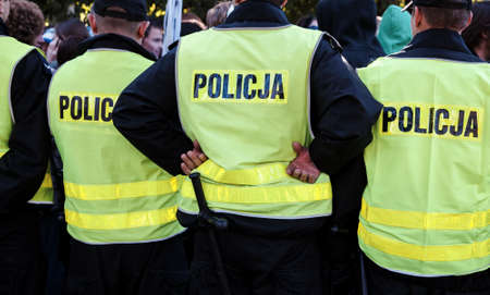 Police action on street