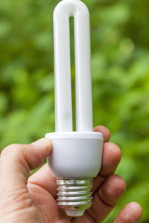 Light bulb held in palm 
